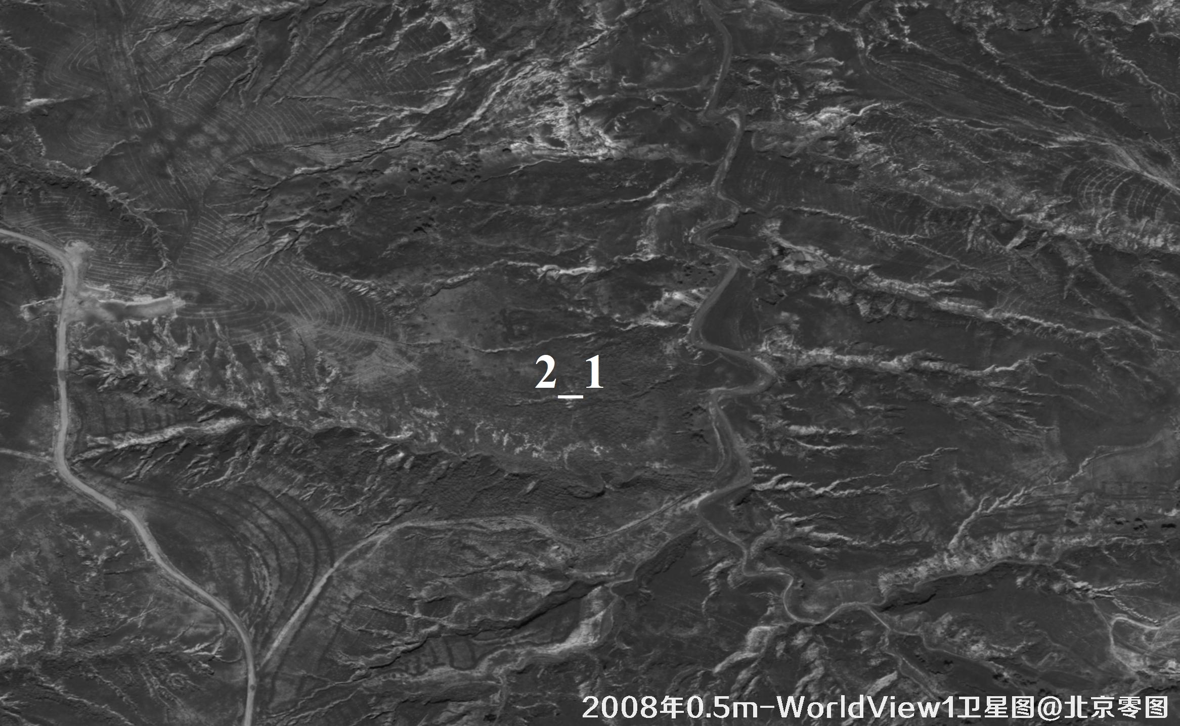 WorldView1卫星拍摄的0.5米黑白卫星图
