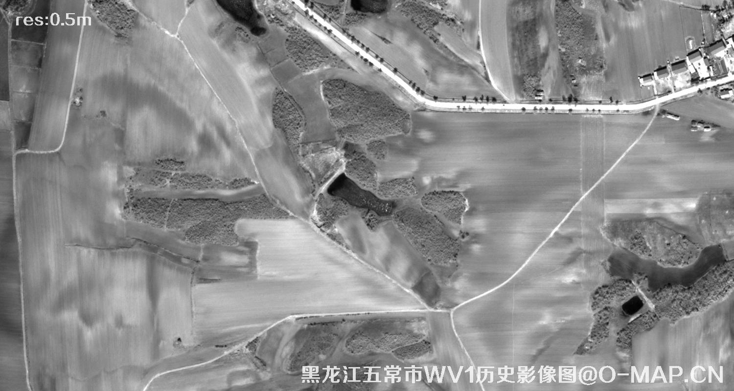 黑龙江五常市WorldView1卫星0.5米历史影像图