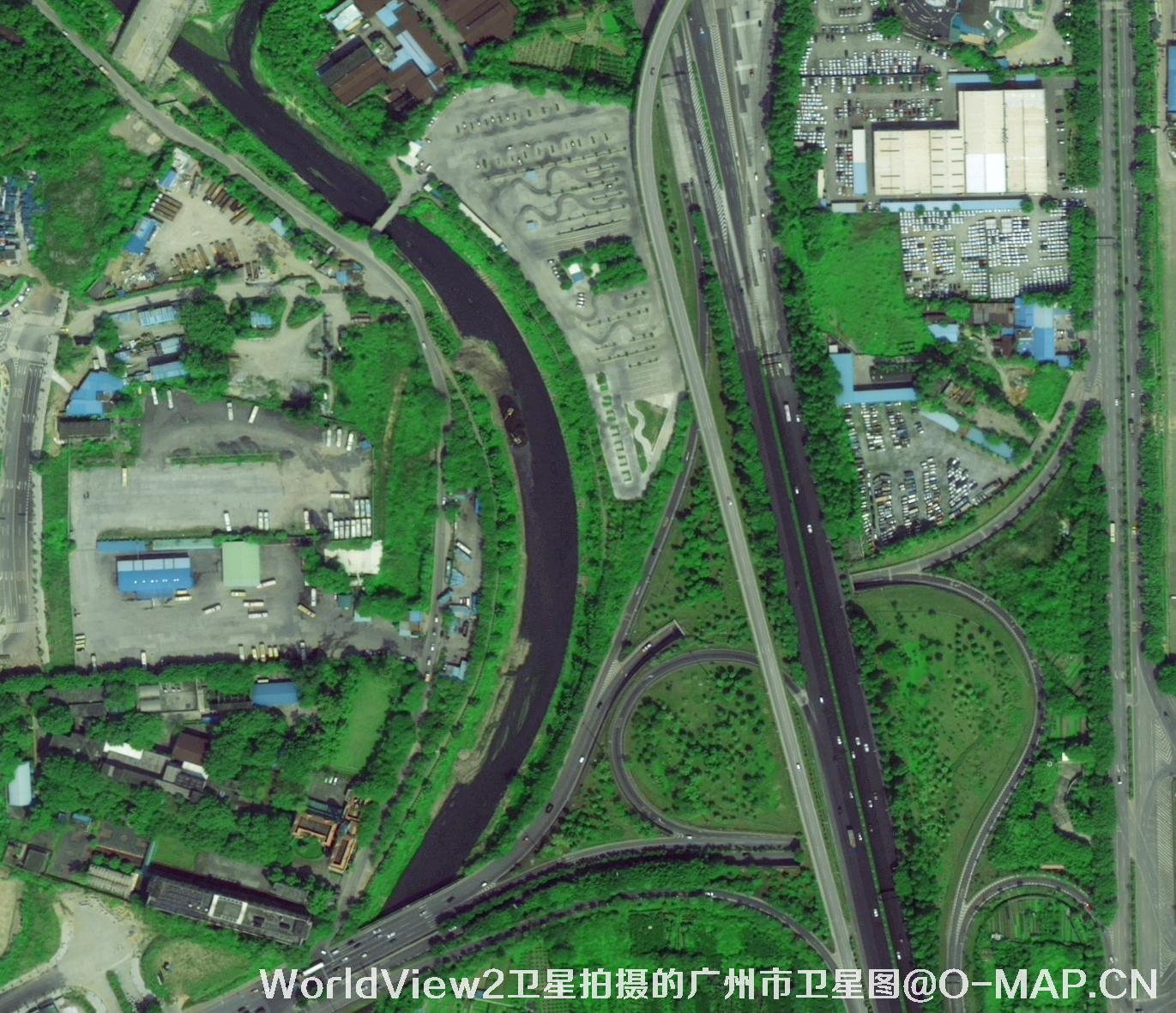 WorldView2卫星拍摄的0.5米遥感影像图