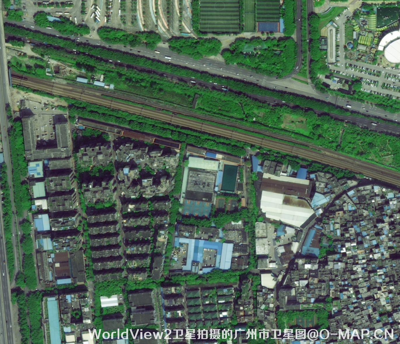 WorldView2卫星2015年拍摄的广州市卫星图