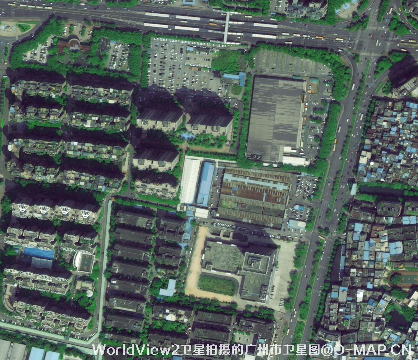WorldView2卫星2015年拍摄的广州市卫星图