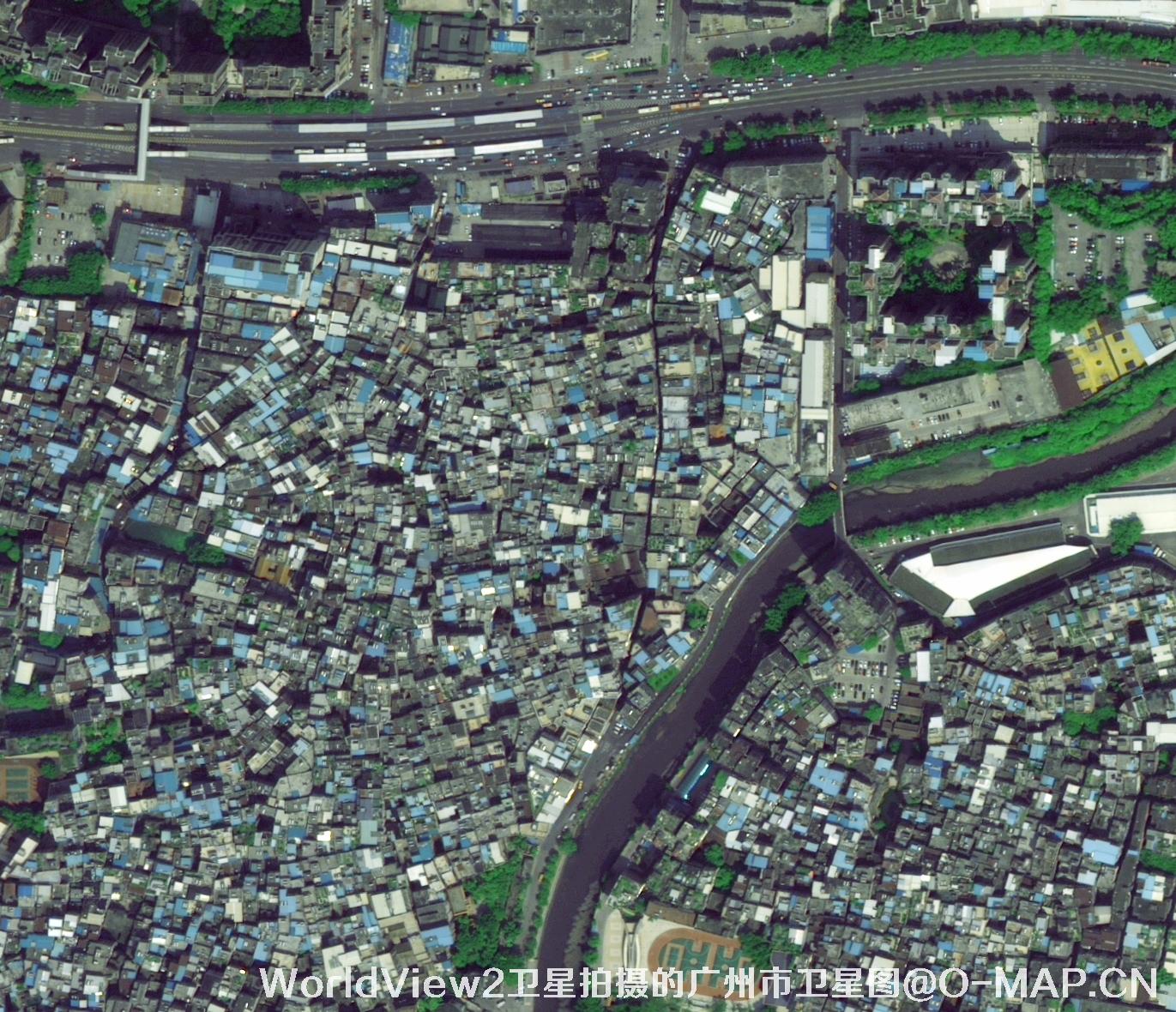 WorldView2卫星拍摄的0.5米遥感影像图