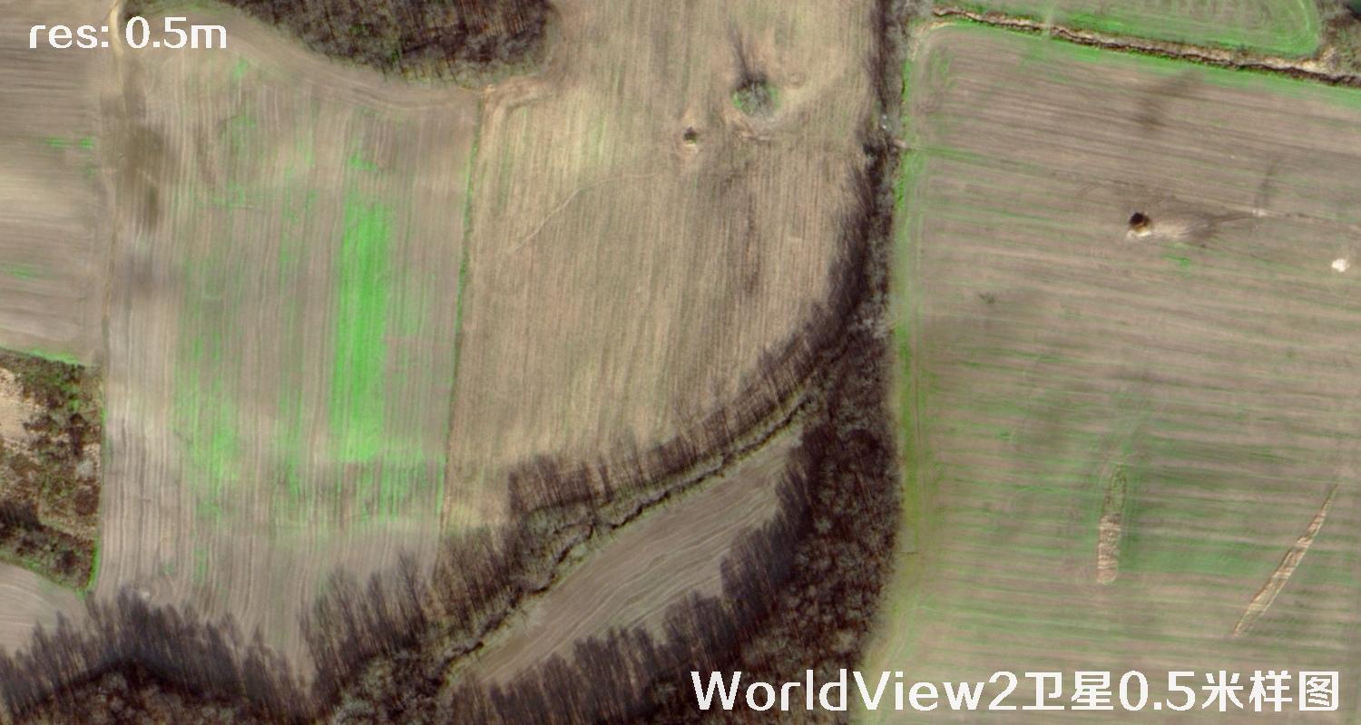 18张美国WorldView2卫星拍摄的0.5米分辨率影像样图 