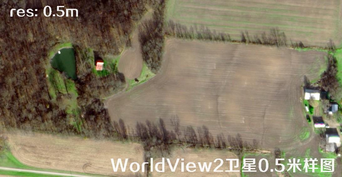 18张美国WorldView2卫星拍摄的0.5米分辨率影像样图 