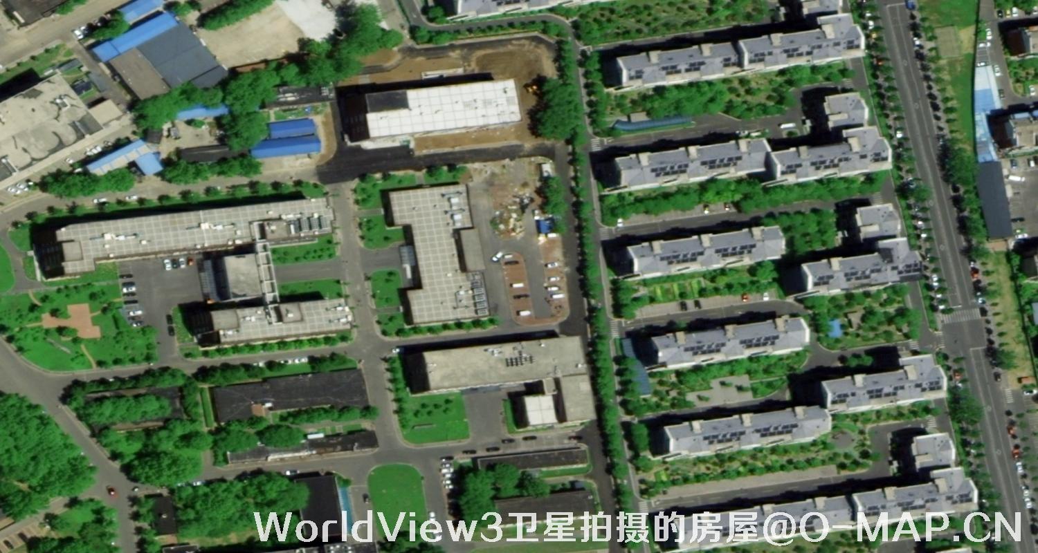 WorldView3卫星拍摄的房屋道路校园0.3米分辨率卫星图