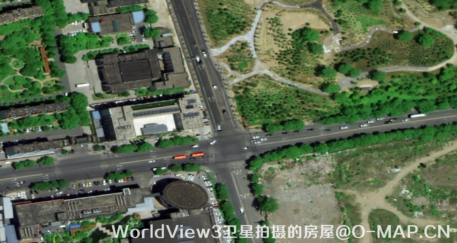 WorldView3卫星拍摄的房屋道路校园0.3米分辨率卫星图