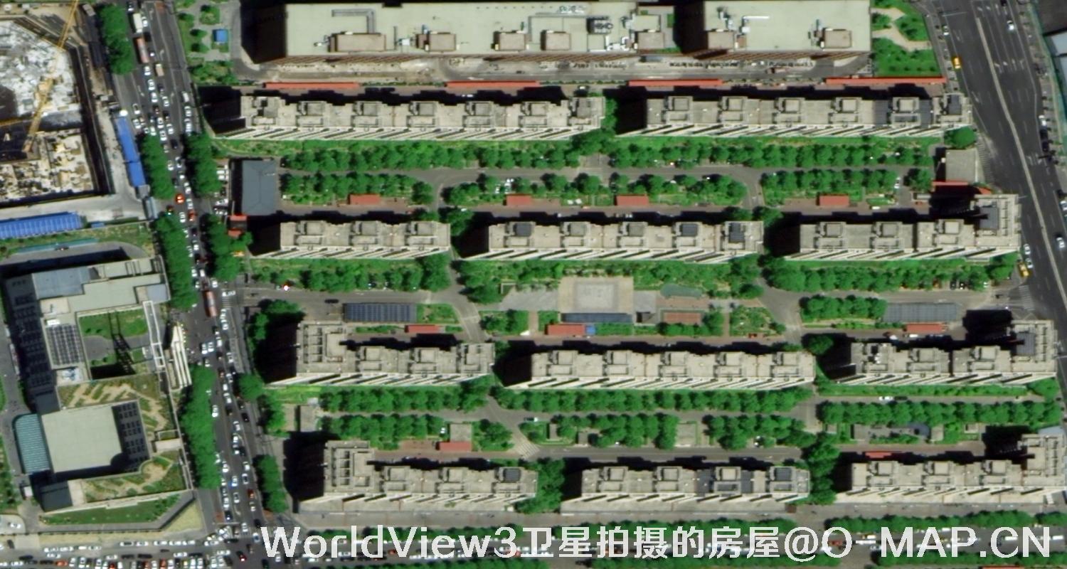 WorldView3卫星拍摄的房屋道路校园0.3米分辨率卫星图