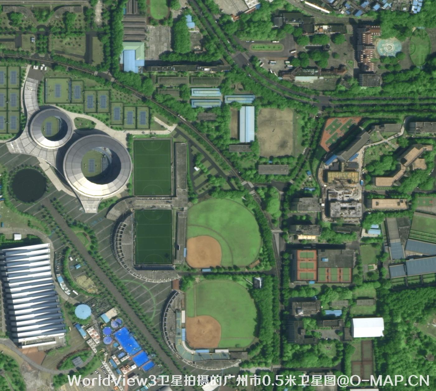 WorldView3卫星2014年拍摄的广州市0.5米卫星图