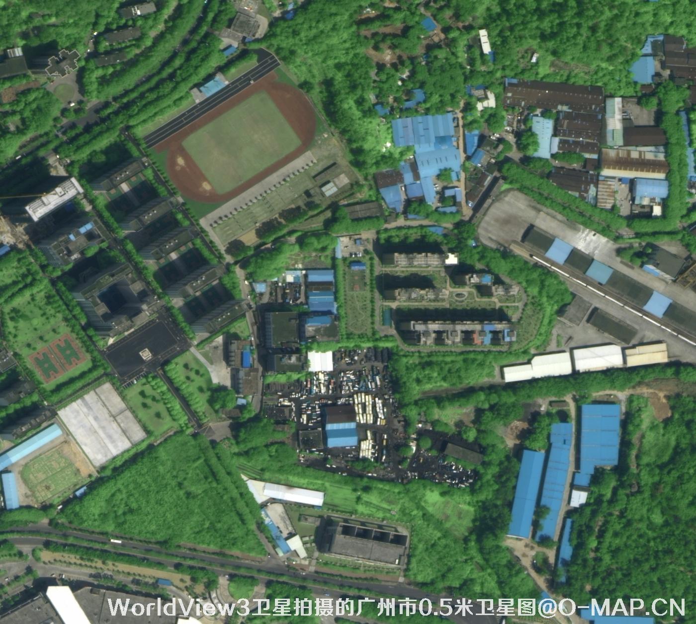 WorldView3卫星2014年拍摄的广州市0.5米卫星图