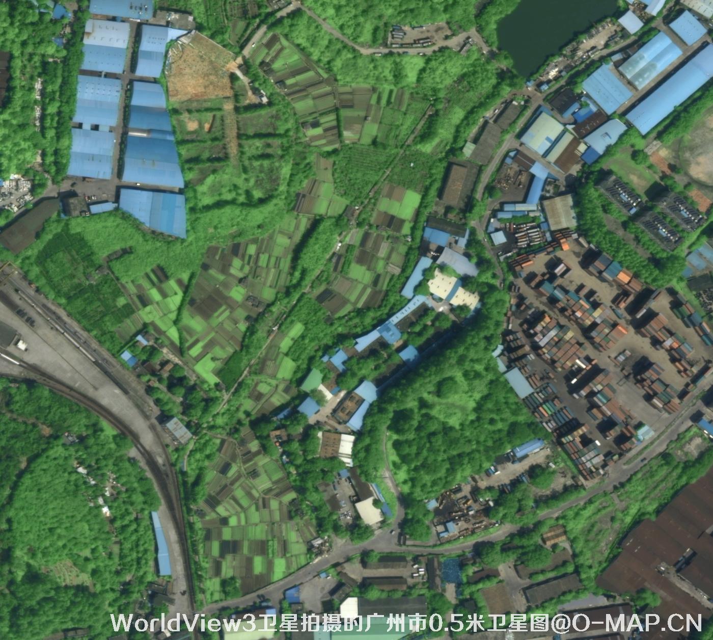 WorldView3卫星2014年拍摄的广州市0.5米卫星图