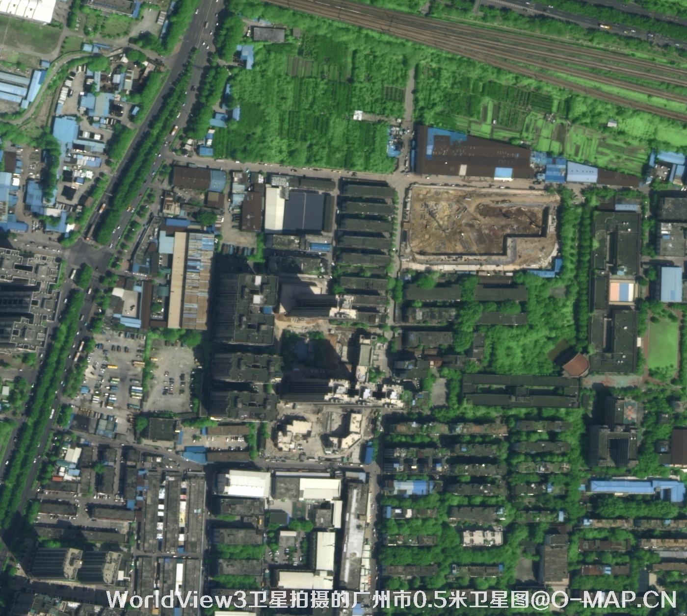 WorldView3卫星2014年拍摄的广州市0.5米卫星图
