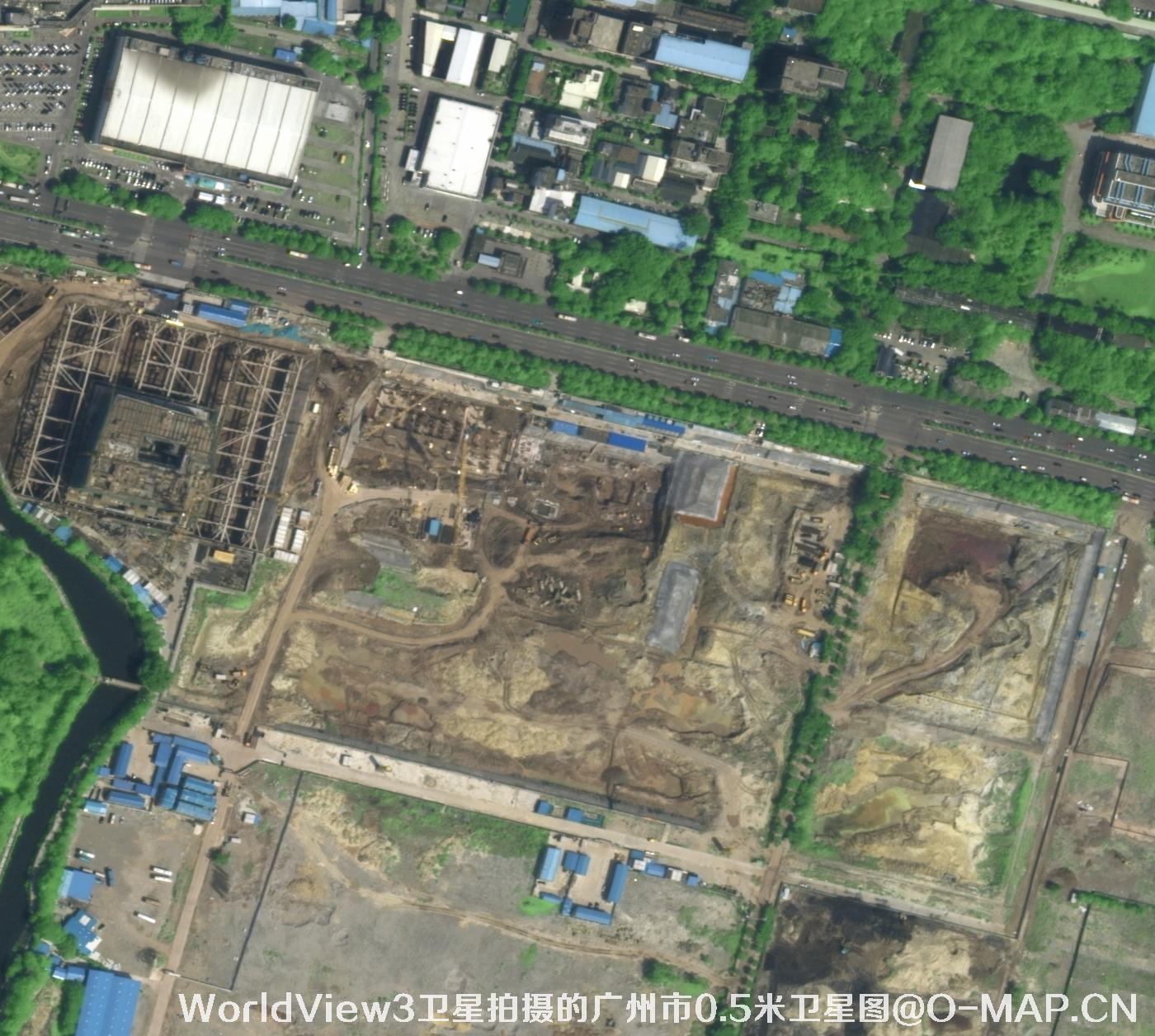 WorldView3卫星2014年拍摄的广州市0.5米卫星图