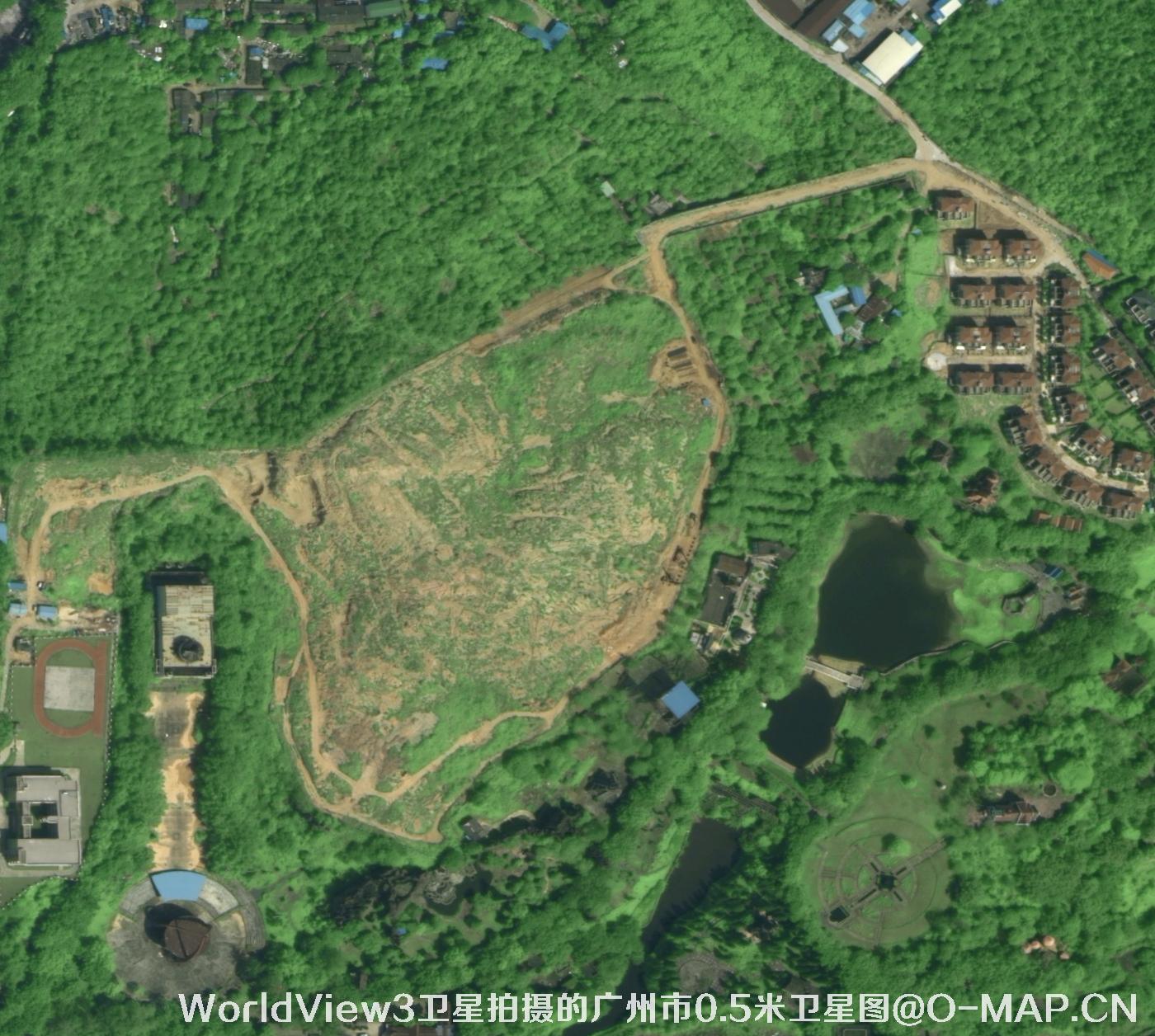 WorldView3卫星2014年拍摄的广州市0.5米卫星图