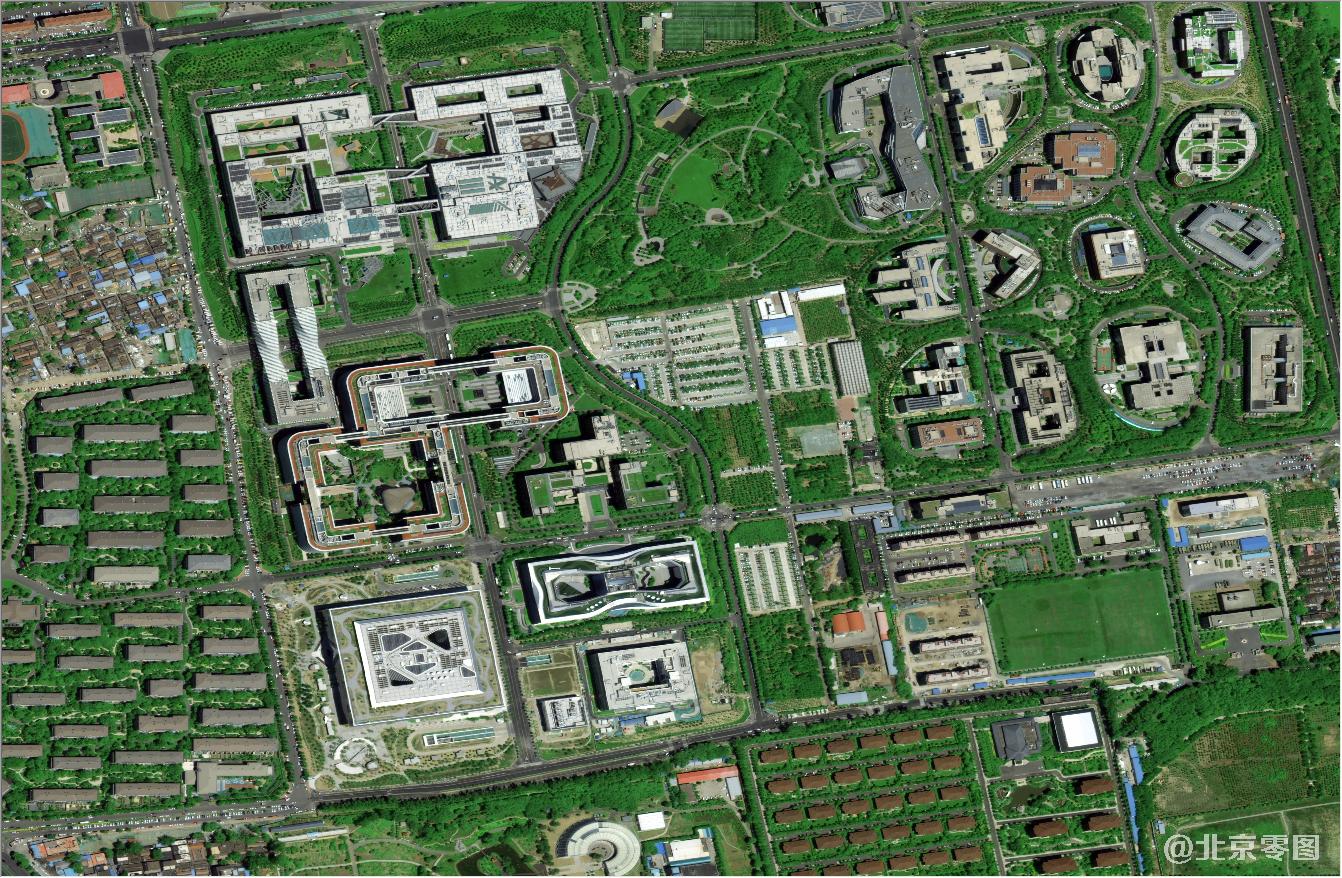 中关村软件园总部基地卫星影像图