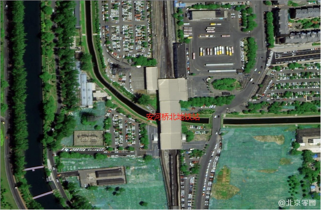安河桥北地铁站卫星影像图
