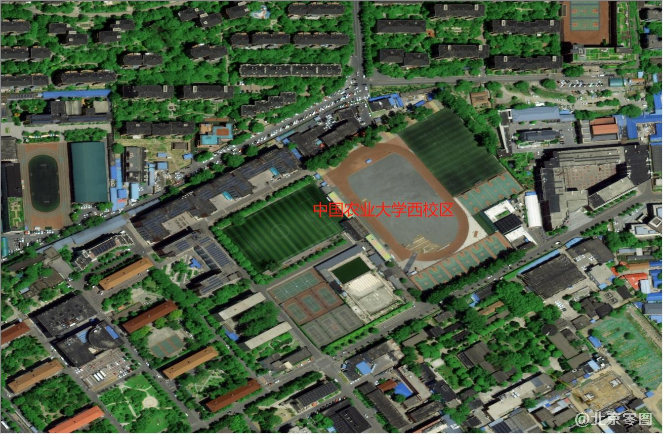 中国农业大学西校区卫星影像图