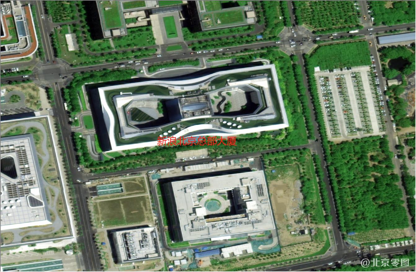 新浪总部大厦卫星影像图