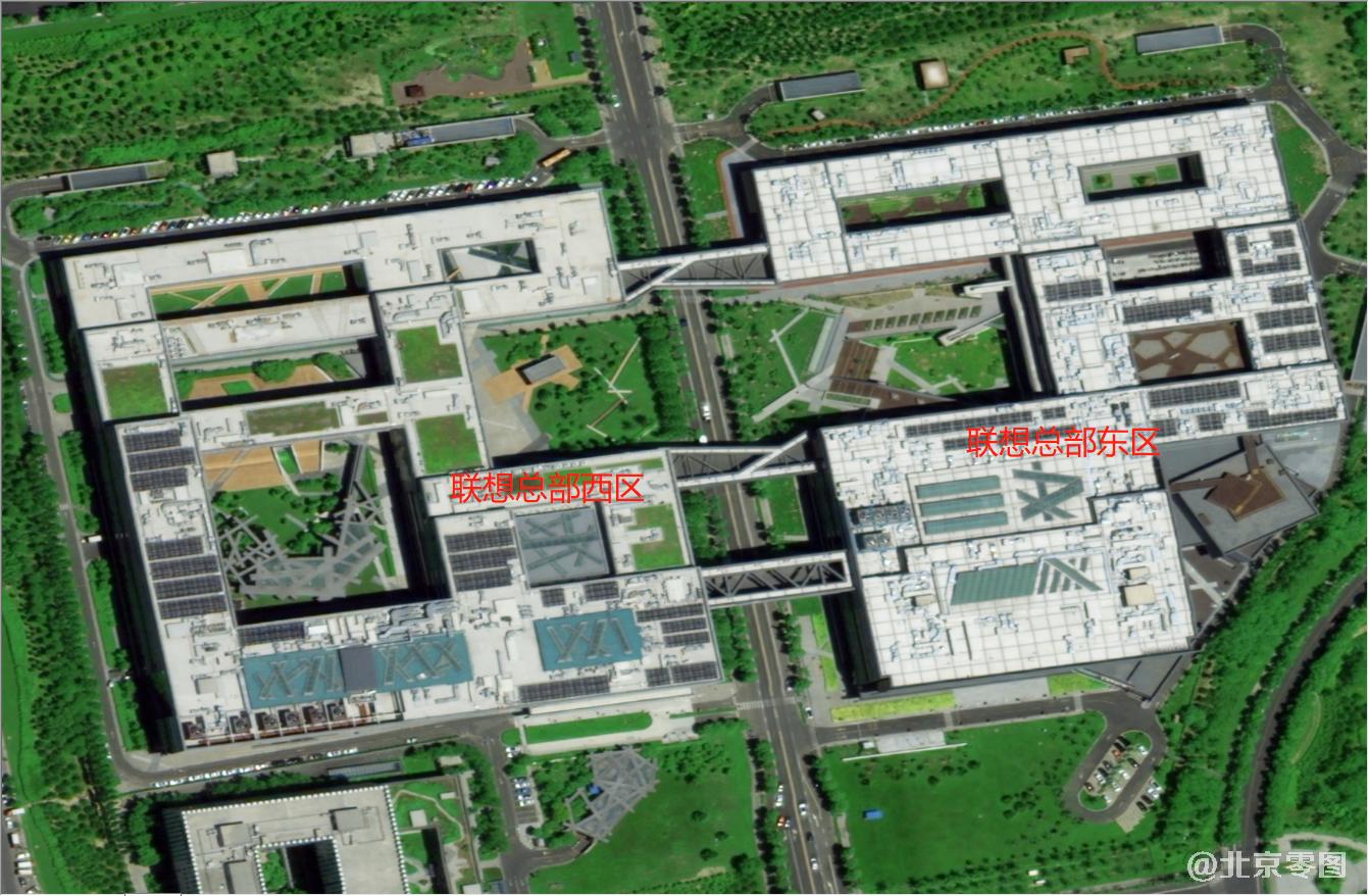 联想总部大厦卫星影像图