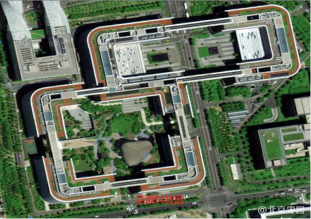 百度科技园大厦卫星影像图