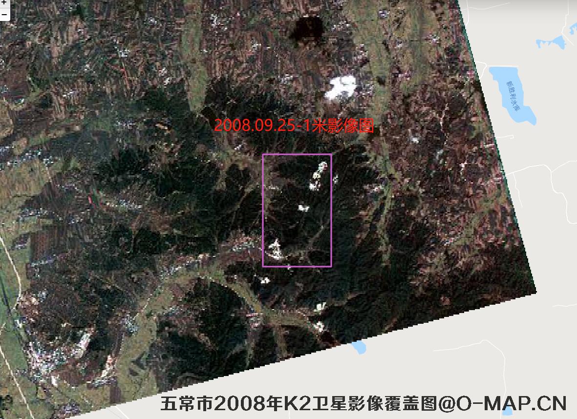 黑龙江是五常市林区2008年历史影像覆盖图