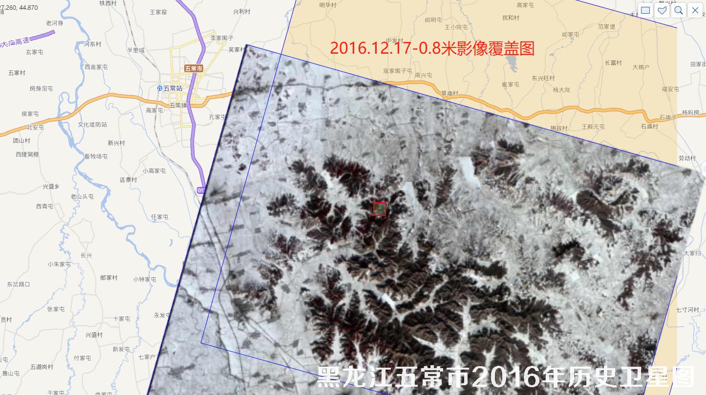 黑龙江五常市林区2016年卫星图