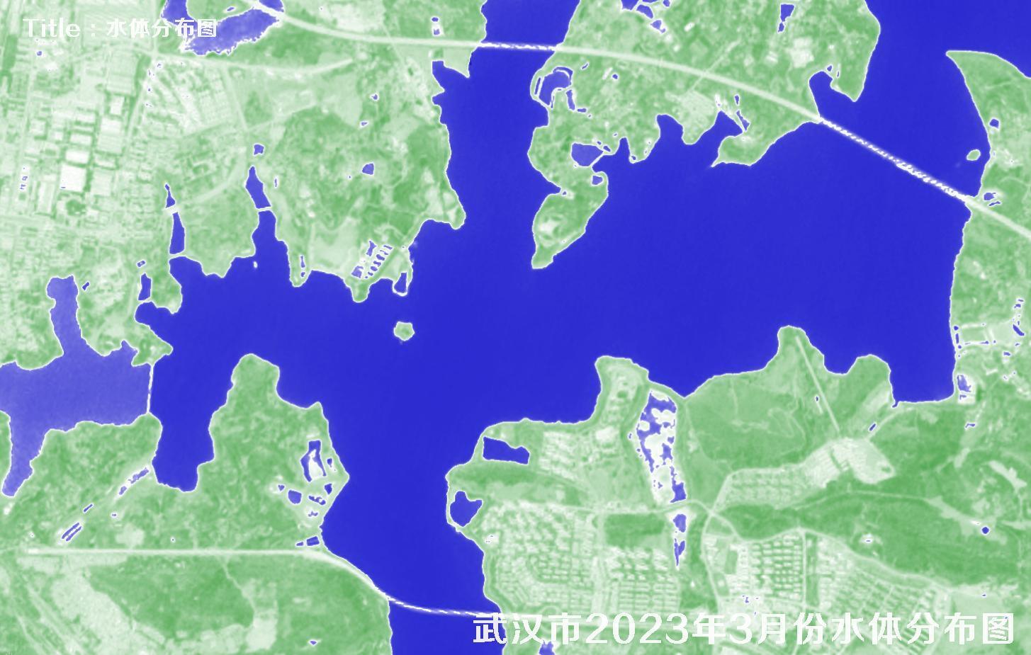 湖北省武汉市2023年3月份最新水体分布图