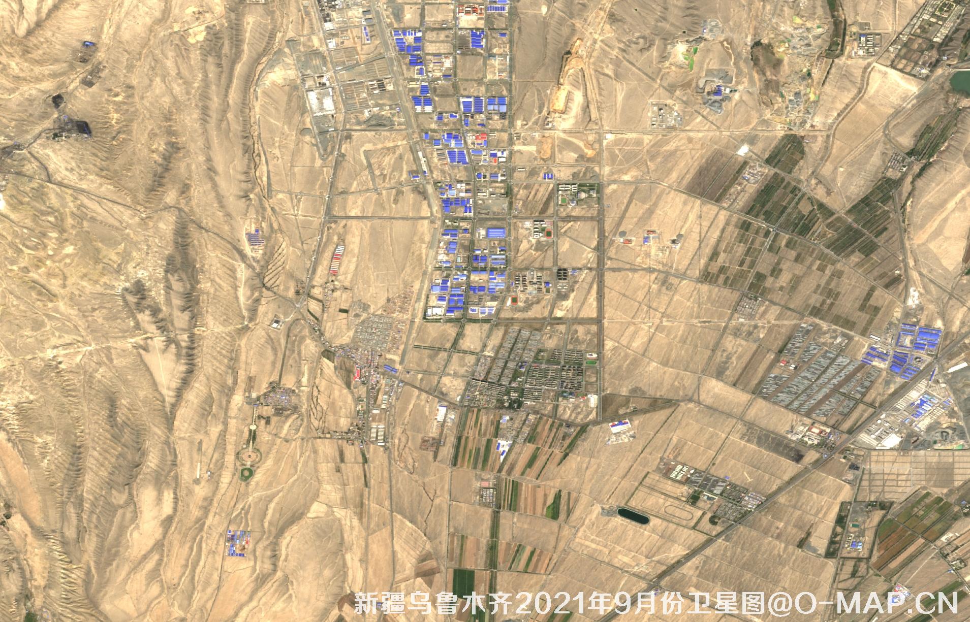新疆乌鲁木齐2021年9月份最新卫星图