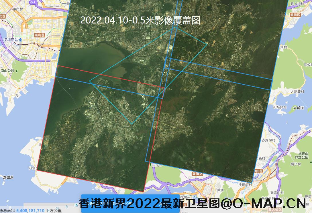 香港新界2022年最新0.5米卫星图