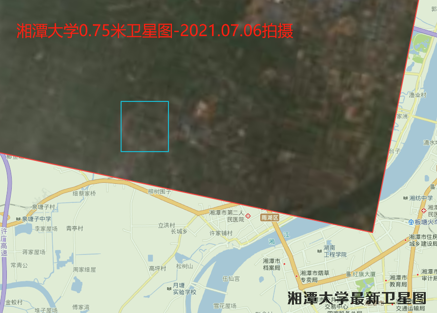 湘潭大学2021年7-8月份卫星图查询结果