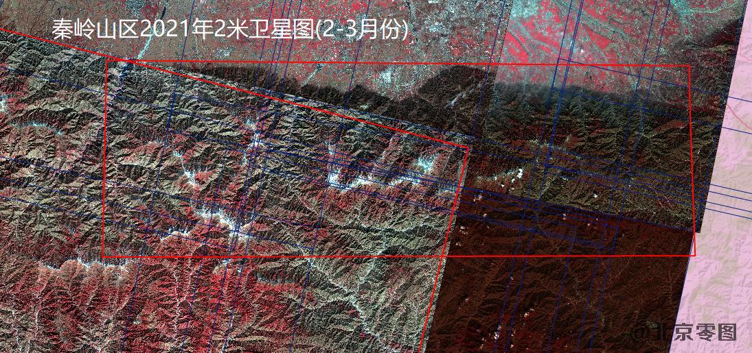 西安秦岭山区最新2米卫星图