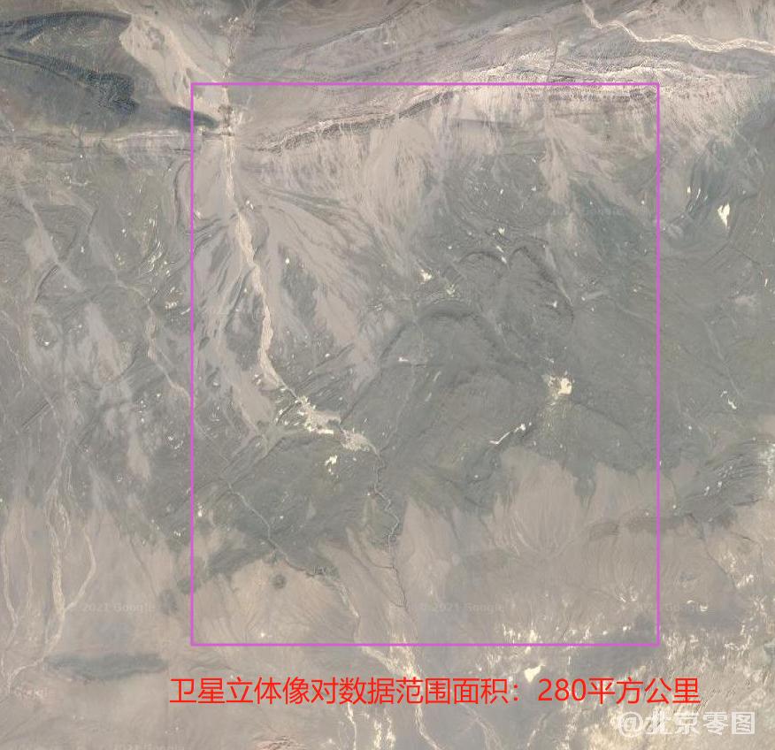 新疆地区卫星立体像对数据查询区域