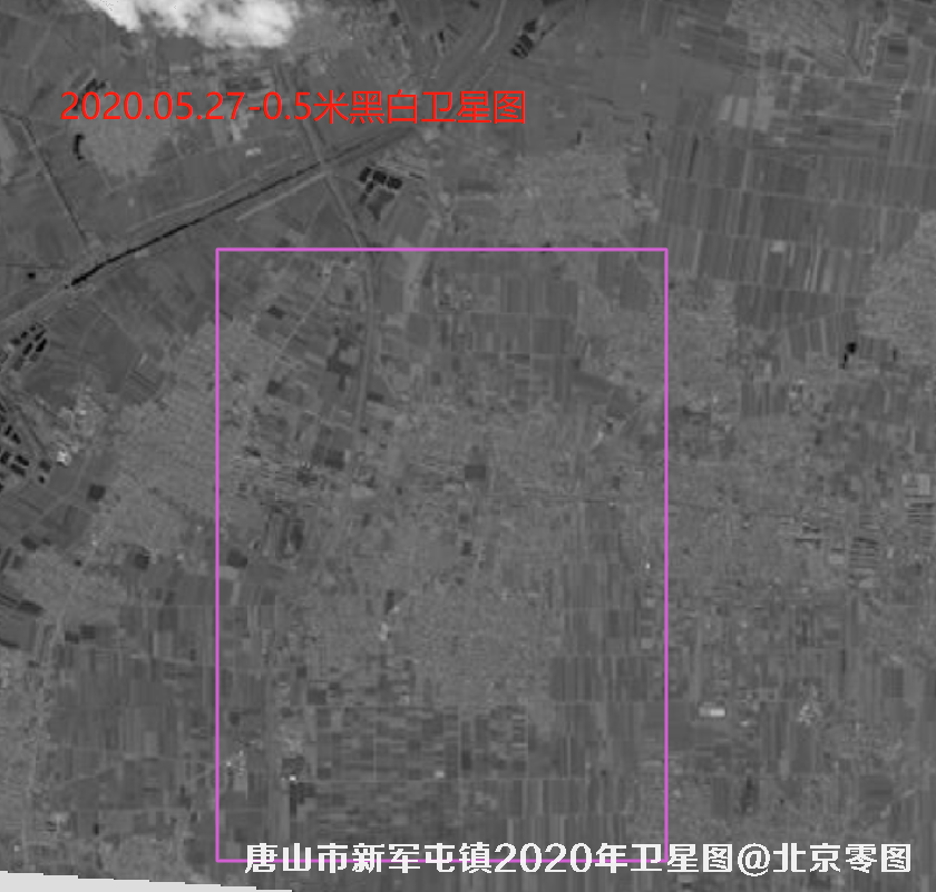 河北省唐山市新军屯镇2020年卫星图