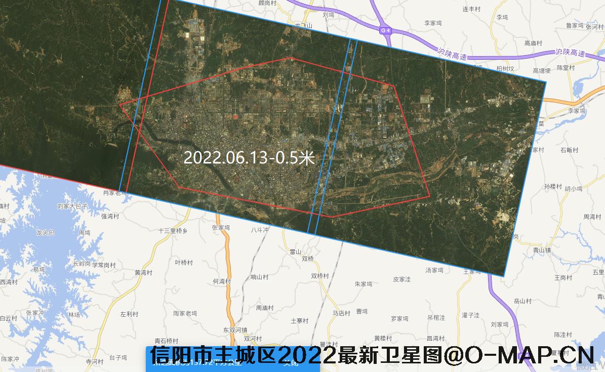 河南省信阳市主城区2022年0.3米和0.5米卫星图