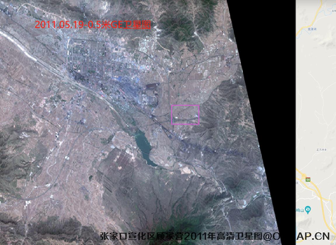 河北省张家口宣化区顾家营2011年高清卫星图