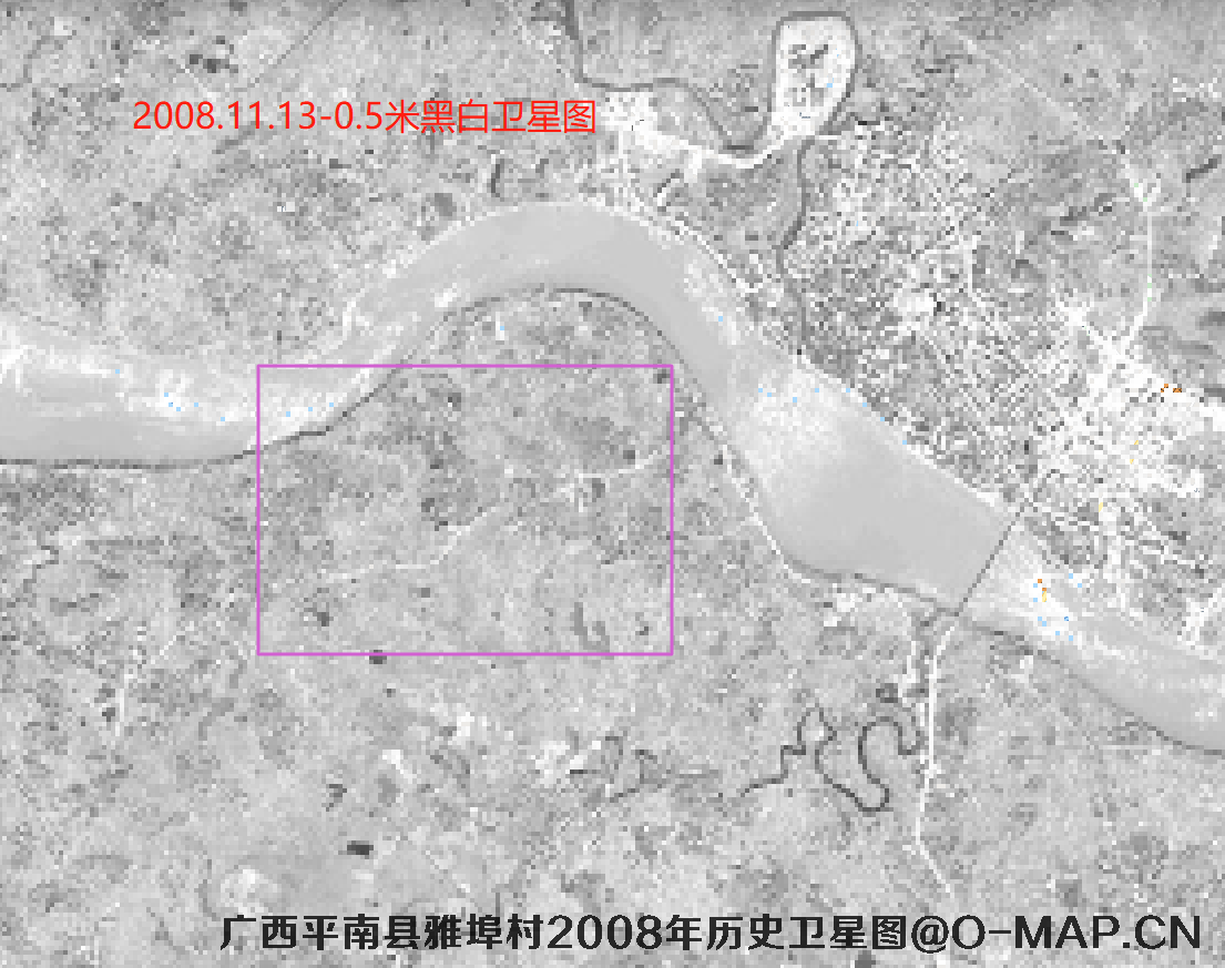 广西平南县雅埠村2008年历史卫星图