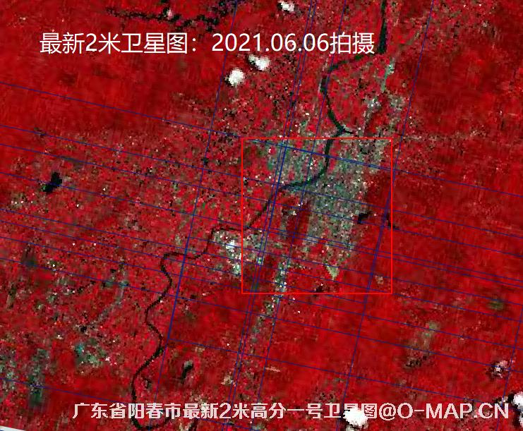 广东省阳春市2021年最新2米高分一号卫星图