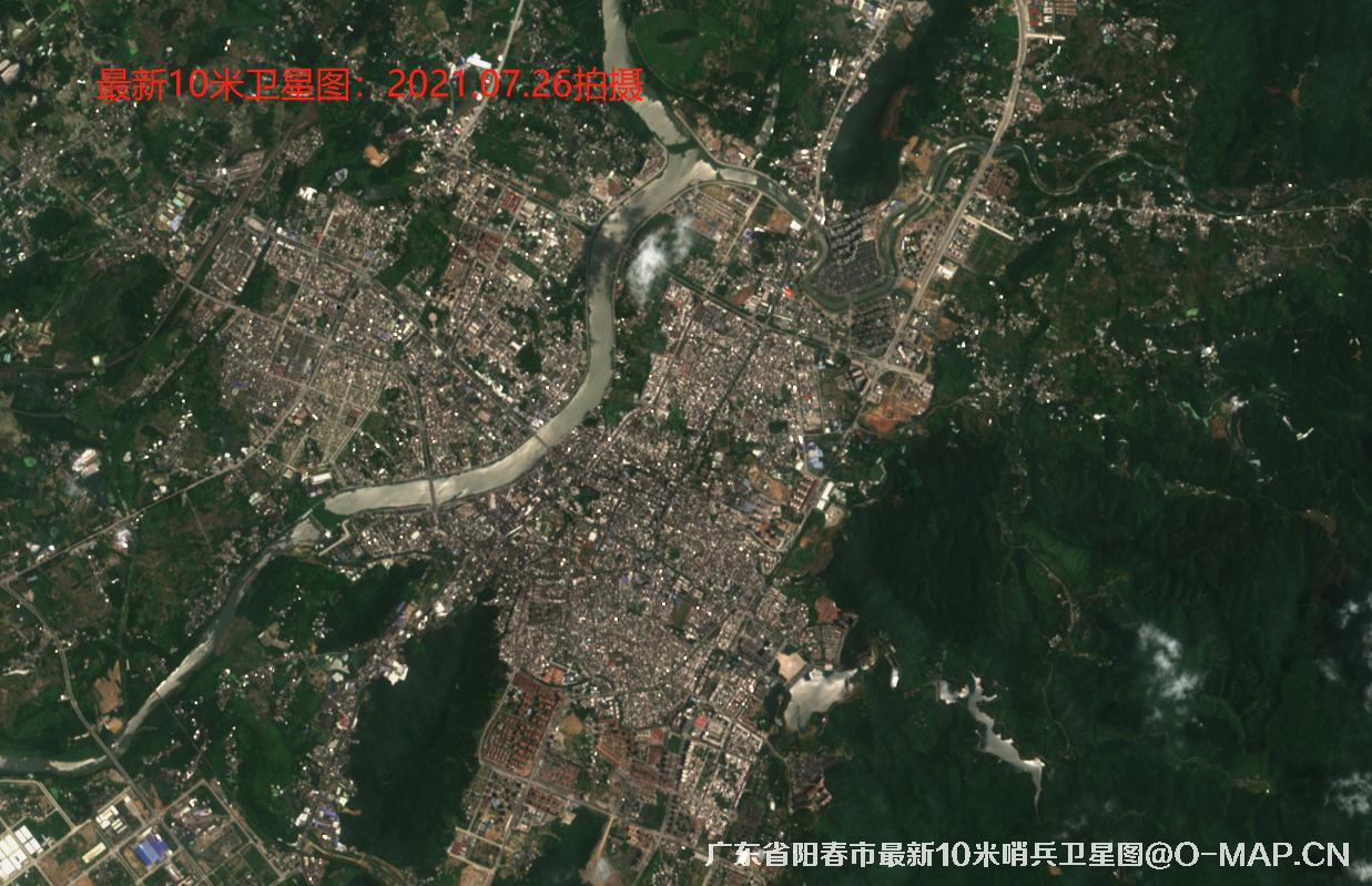 广东省阳春市2021年最新10米哨兵卫星图