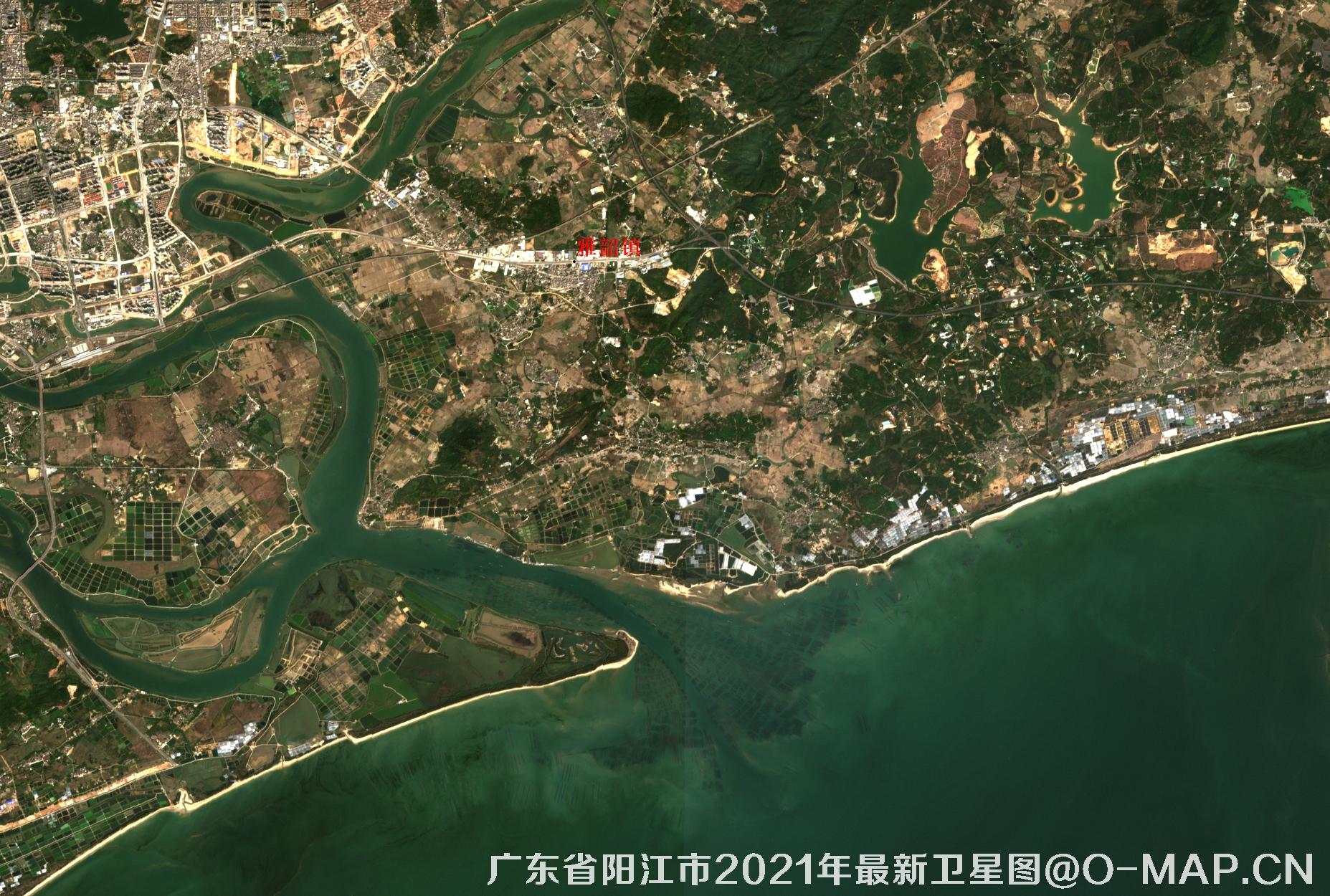 广东省阳江市2021年最新卫星图 