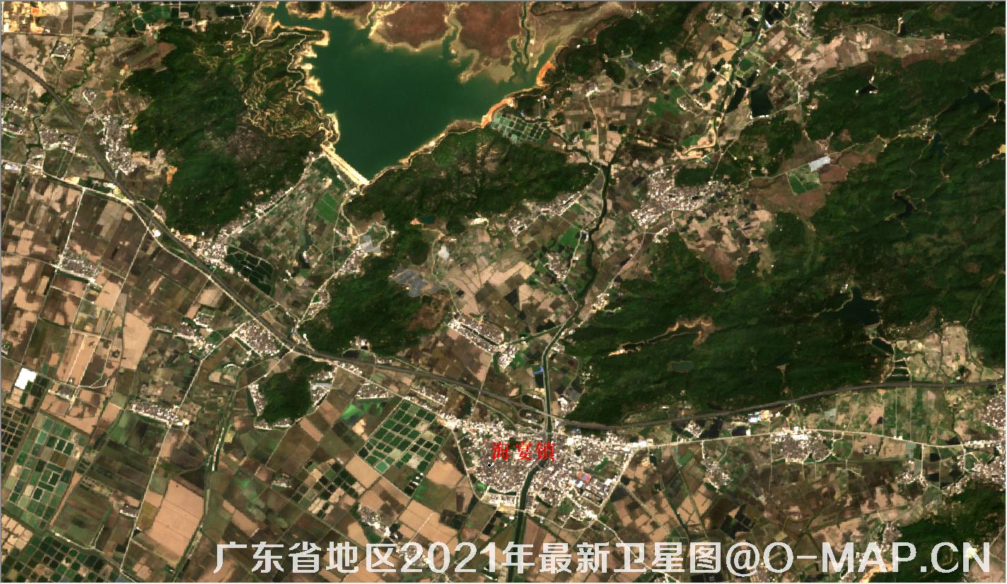 广东省衡山镇2021年最新卫星图