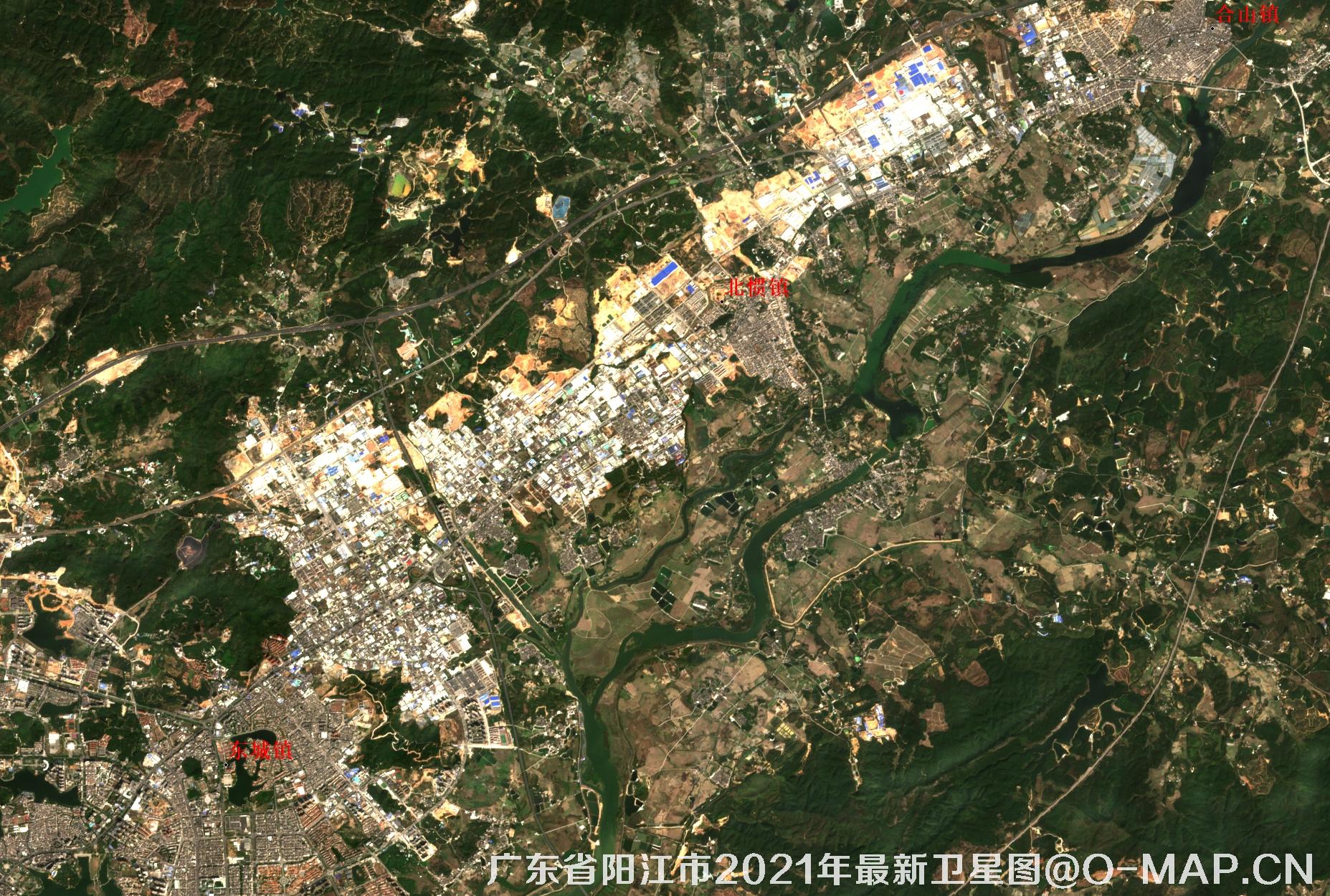 广东省阳江市2021年最新卫星图
