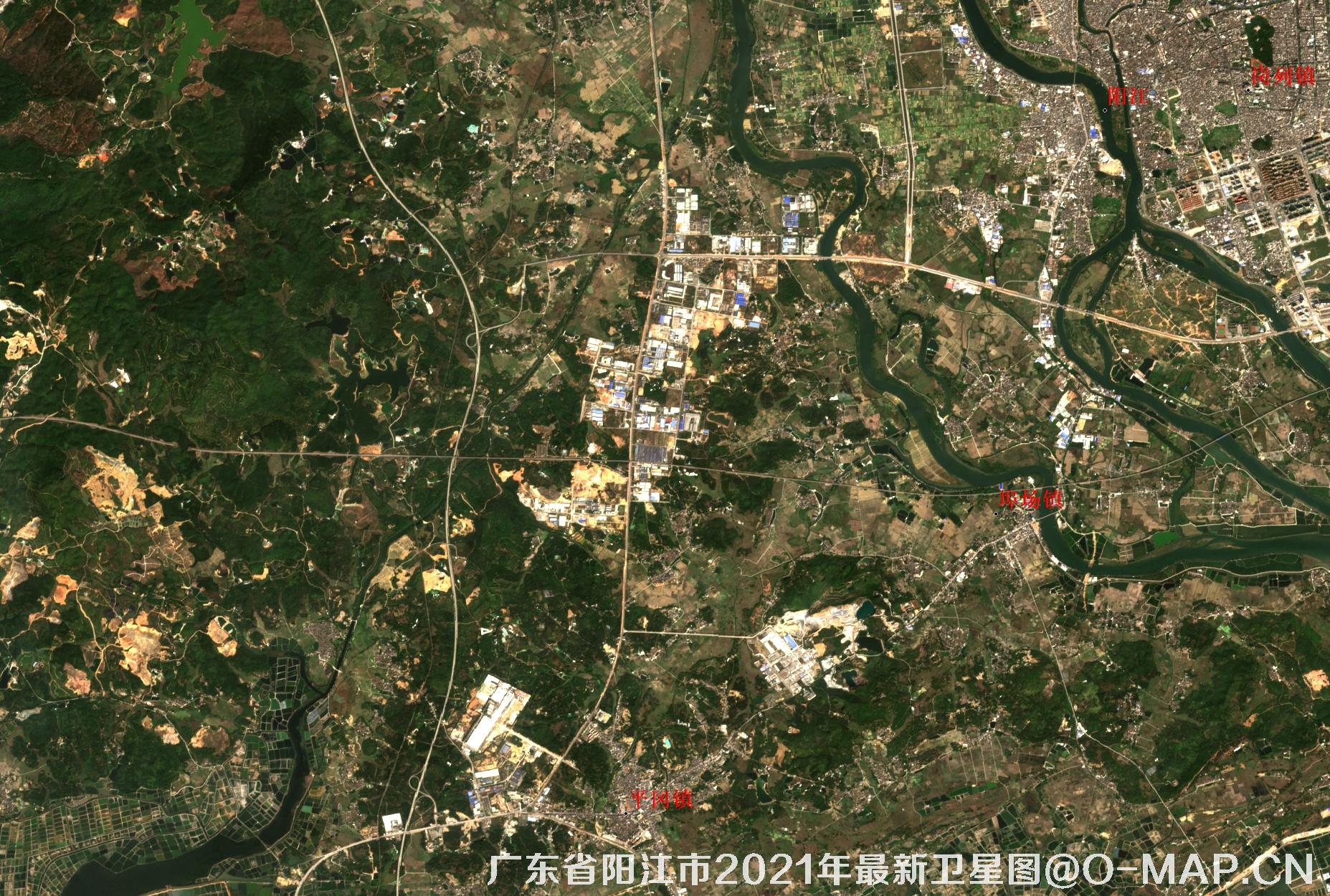 广东省阳江市2021年最新卫星图