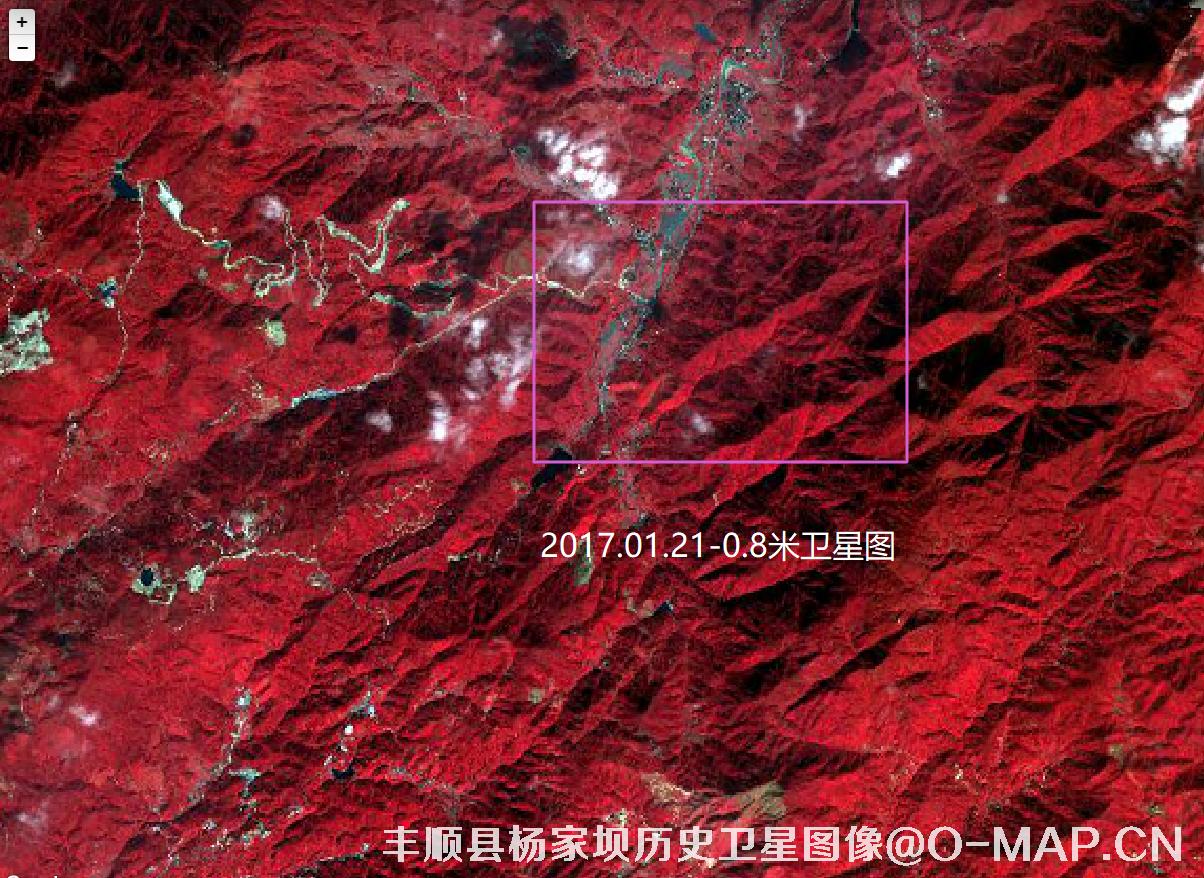 广东省丰顺县丰良镇杨家坝房屋拆迁纠纷2017年0.8米卫星图资料