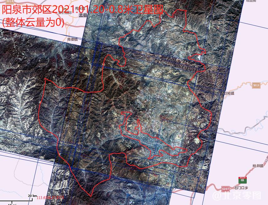 阳泉市郊区卫星图预览图-最新0.8米卫星图