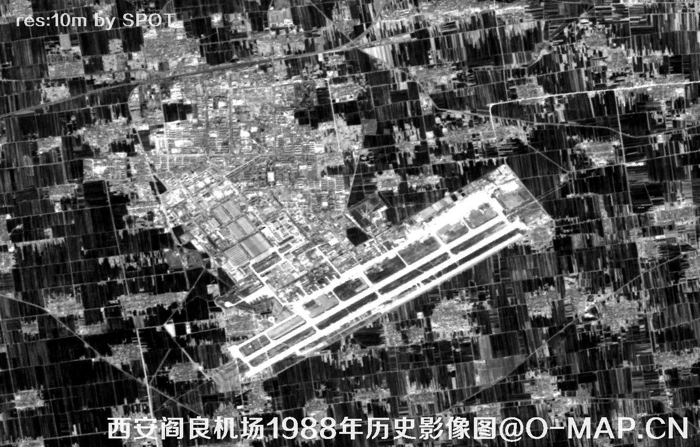 陕西省阎良区1988年历史影像图