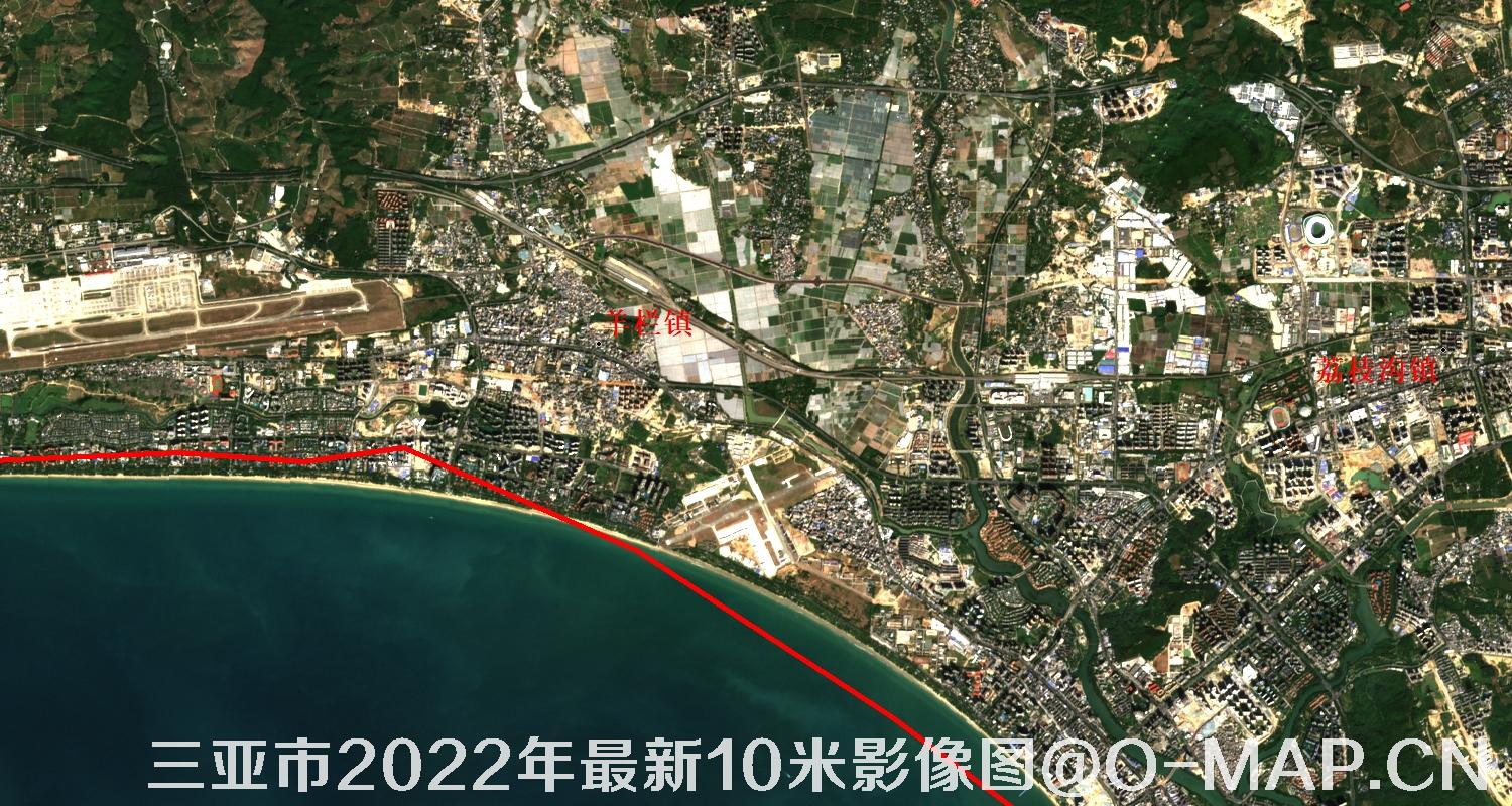 海南省三亚市2022年最新10米影像图