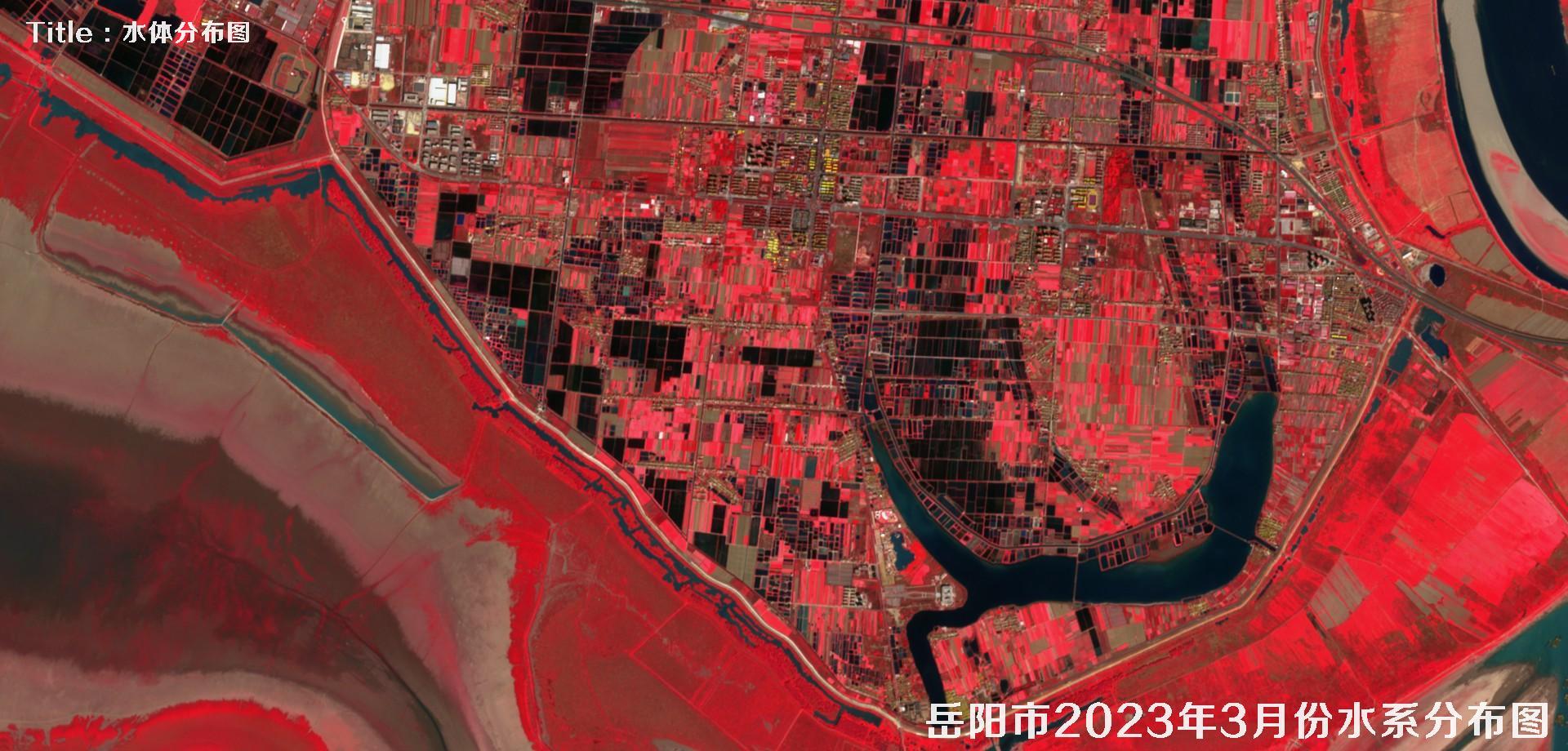 湖南省岳阳市2023年3月份最新水系水体分布图
