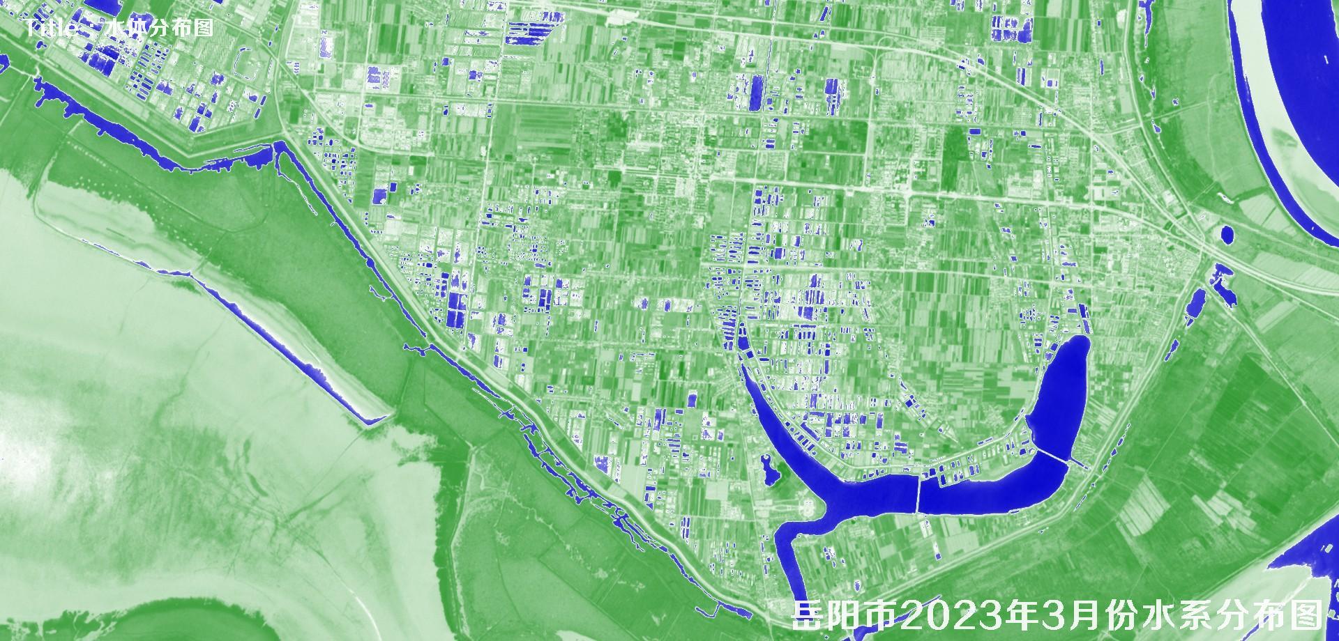 湖南省岳阳市2023年3月份最新水系水体分布图