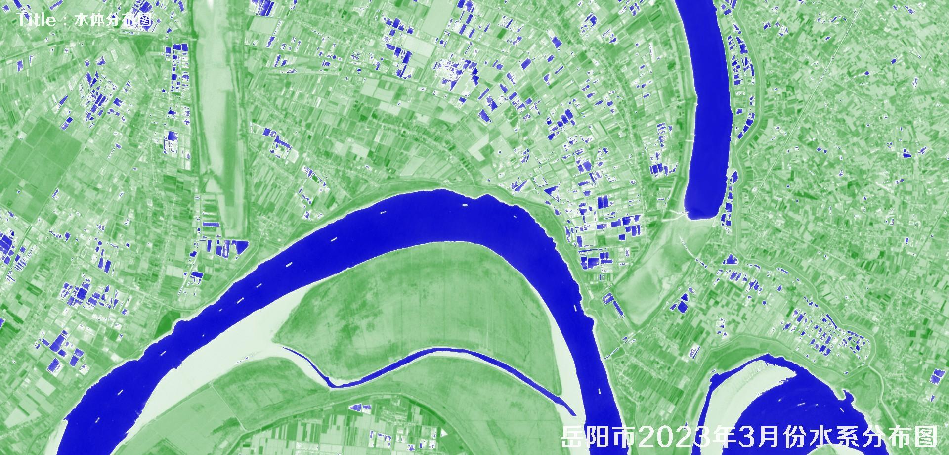 湖南省岳阳市2023年3月份最新水系水体分布图