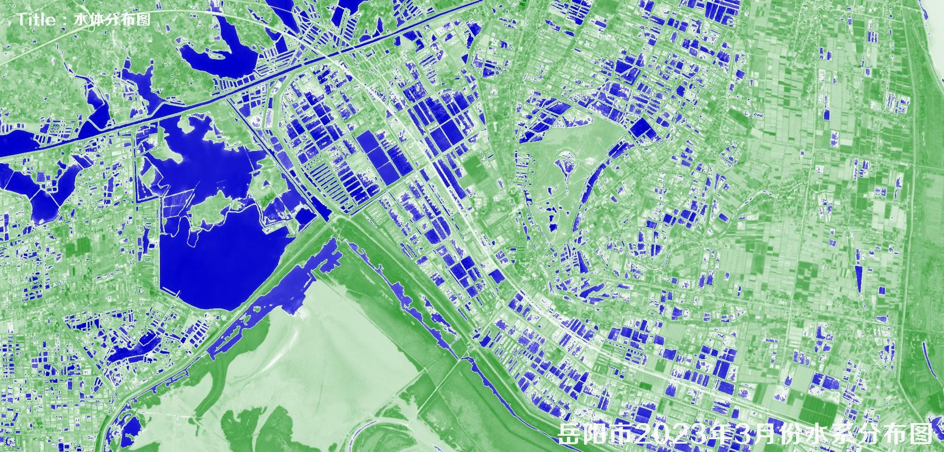 湖南省岳阳市2023年3月份最新水系水体分布图