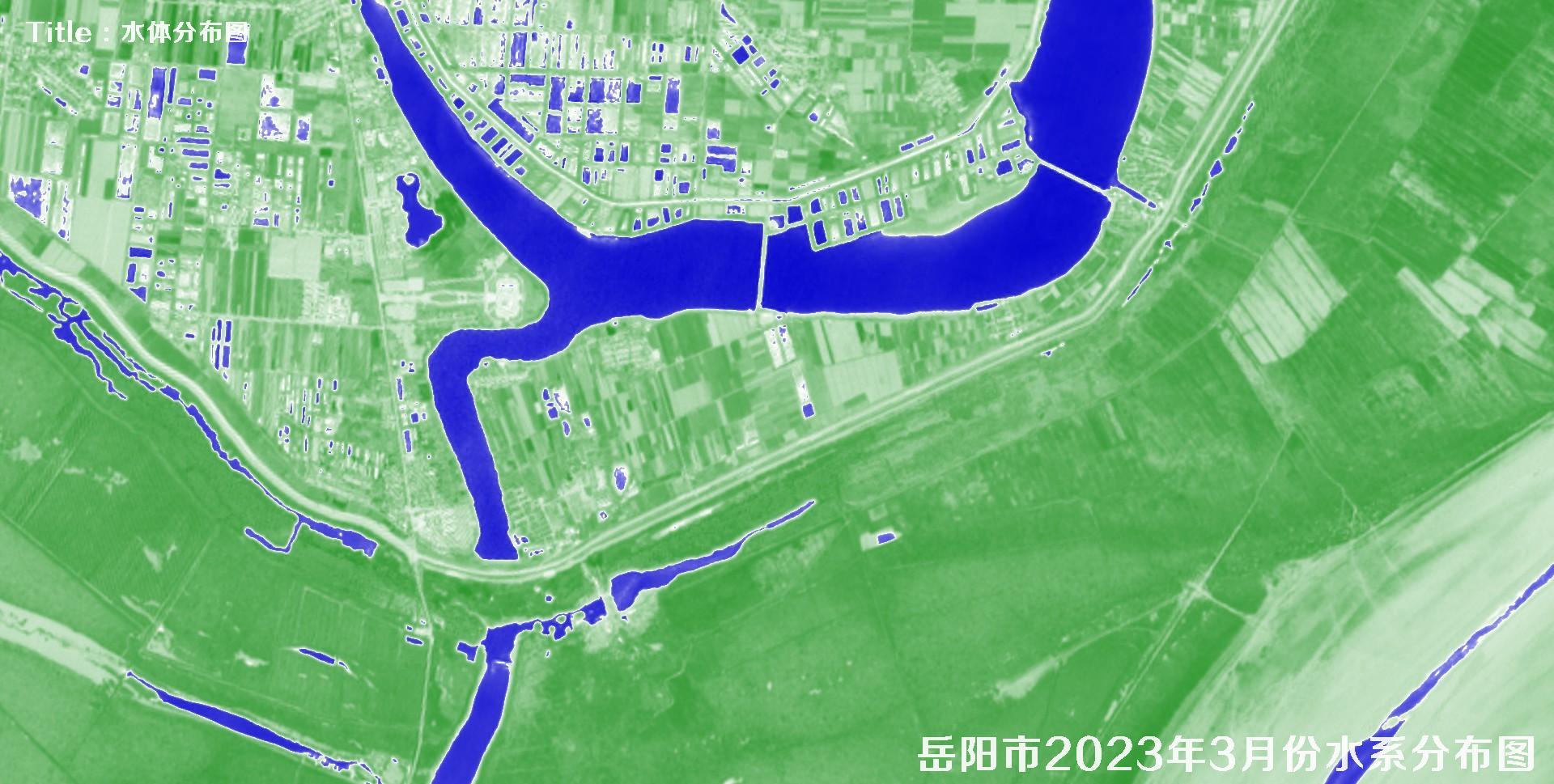 湖南省岳阳市2023年3月份最新水系水体分布图